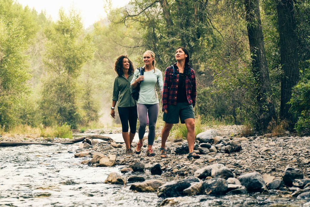 Group of females going for a hike