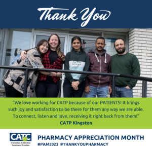 Thank you CATP Kingston pharmacy team